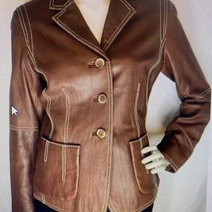 Cabi Brown Leather Jacket